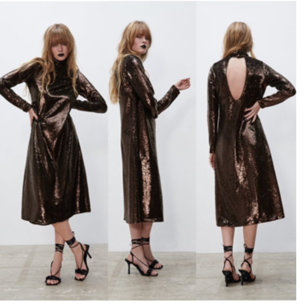 ZARA SEQUIN KNIT DRESS Bloggers favorite